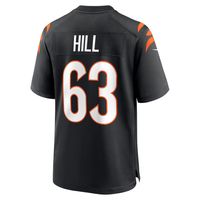 Men's Nike Trey Hill Black Cincinnati Bengals Game Jersey