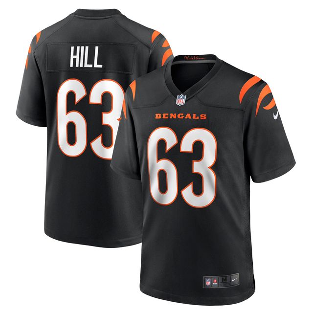 Maillot de match Nike Trey Hill pour hommes, noir, Cincinnati Bengals