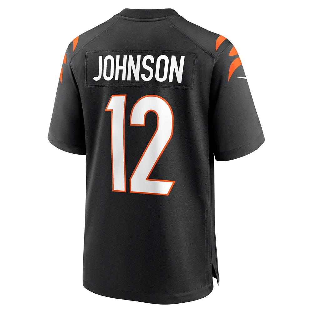 Maillot de joueur à domicile des Bengals Cincinnati Nike Tyron Johnson pour homme, noir