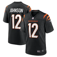 Maillot de joueur à domicile des Bengals Cincinnati Nike Tyron Johnson pour homme, noir