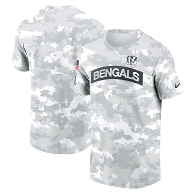 T-shirt Nike Cincinnati Bengals 2024 Salute To Service Performance pour homme, blanc, grande taille