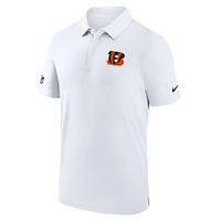 Polo Nike Performance Sideline Coaches pour homme, blanc, Cincinnati Bengals