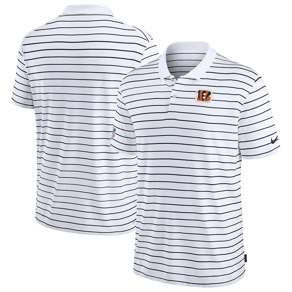 Polo Nike blanc Cincinnati Bengals Sideline Lock Up Victory Performance pour homme