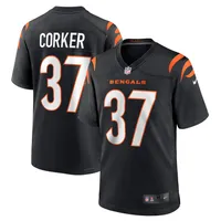 Yusuf Corker Cincinnati Bengals Youth Black Name & Number Logo T-Shirt 