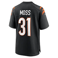 Maillot de match Nike Zack Moss noir pour homme des Bengals Cincinnati