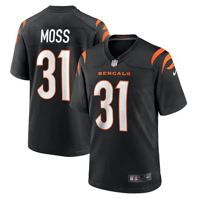 Men's Nike Zack Moss  Black Cincinnati Bengals Game Jersey