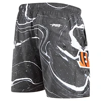 Short noir Pro Standard Cincinnati Bengals pour homme avec imprimé marbré