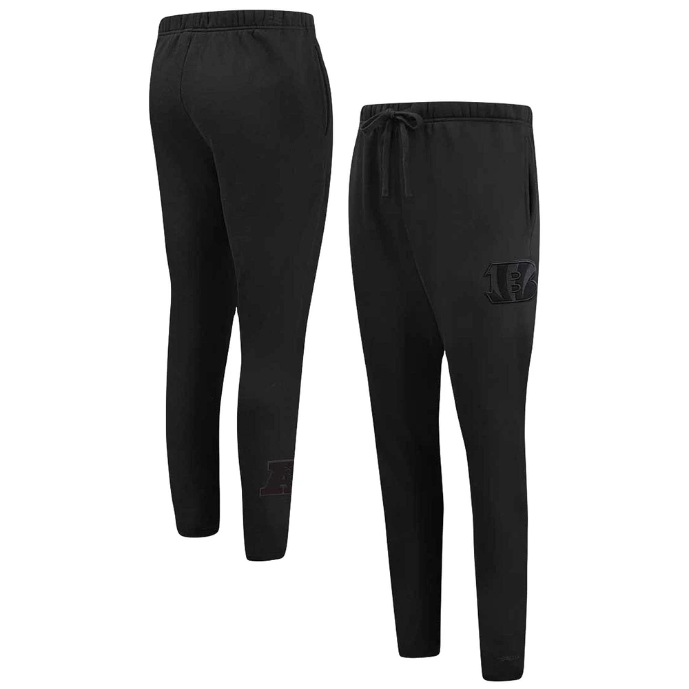 Pantalon de survêtement en polaire neutre Pro Standard noir des Bengals Cincinnati pour hommes