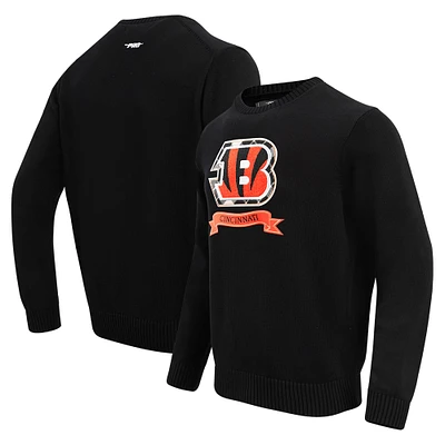 Men's Pro Standard Black Cincinnati Bengals Prep Knit Sweater