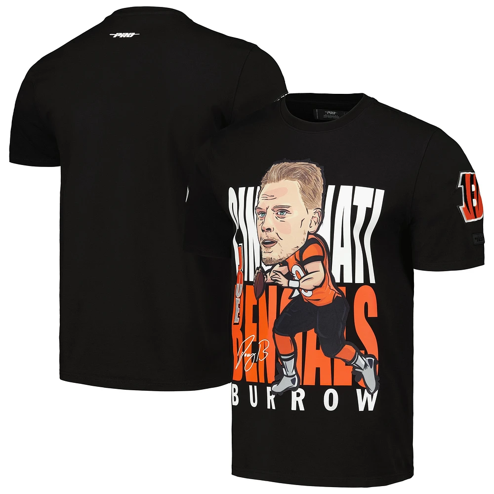 T-shirt graphique Pro Standard Joe Burrow pour hommes, noir, Cincinnati Bengals Avatar Remix Player