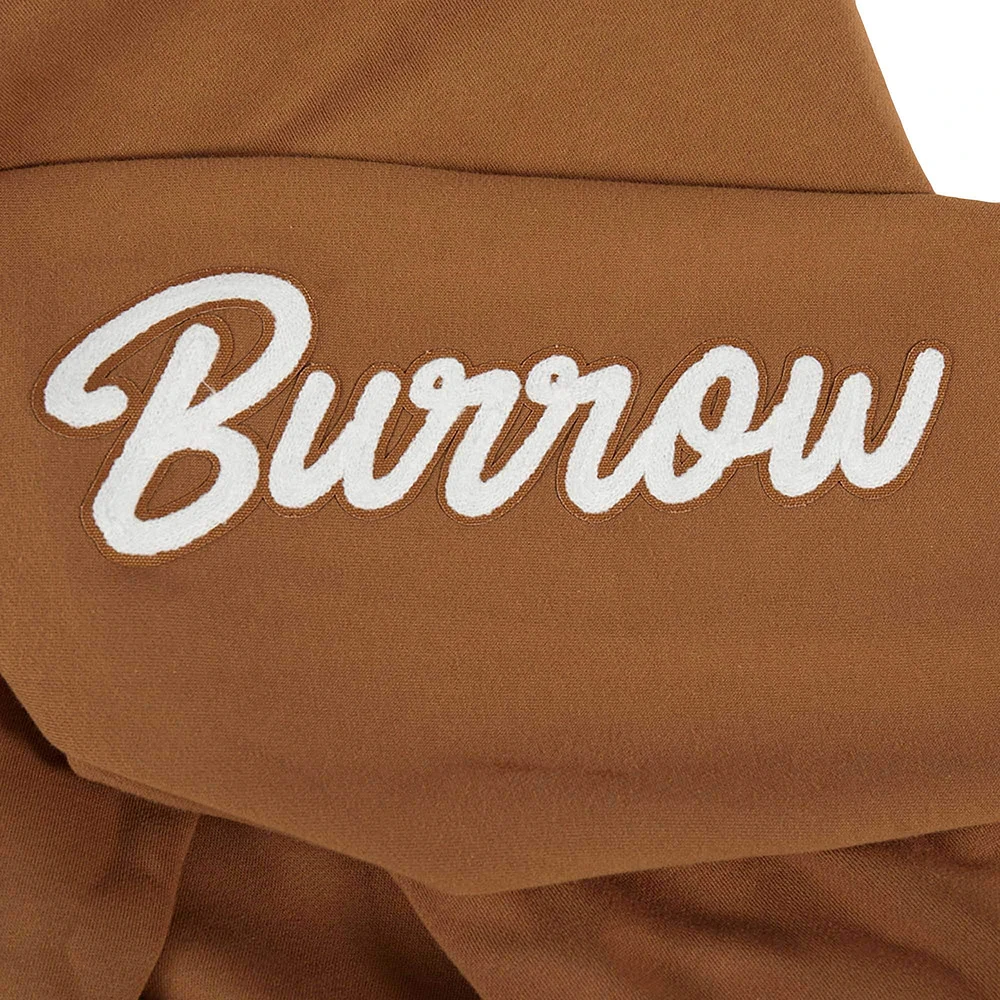 Pull ras du cou Pro Standard #9 Joe Burrow Brown pour homme des Bengals de Cincinnati