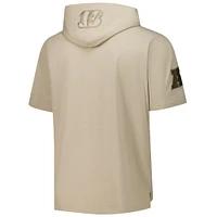 Sweat à capuche manches courtes pour homme Pro Standard Tan Cincinnati Bengals Neutrals Capsule