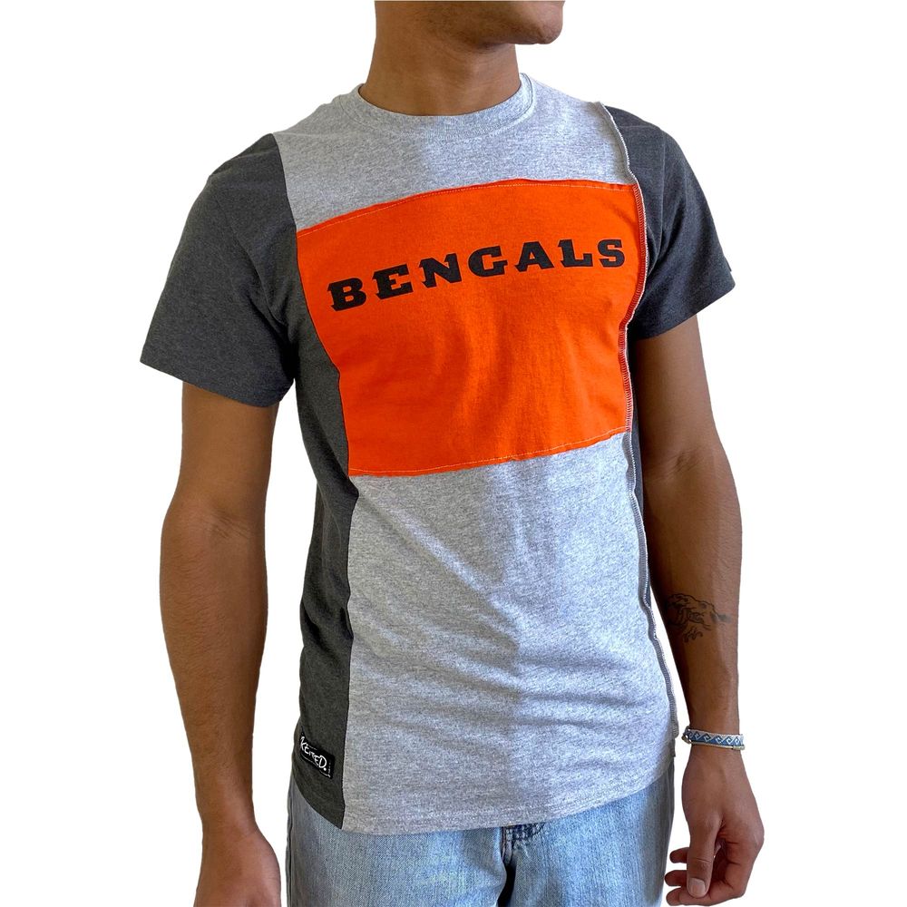 Men's Refried Apparel Heathered Gray Cincinnati Bengals Split T-Shirt