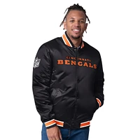 Veste réversible en satin noir/orange Starter pour homme des Bengals de Cincinnati