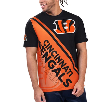 T-shirt graphique Starter noir/orange pour hommes des Bengals de Cincinnati Finish Line Extreme