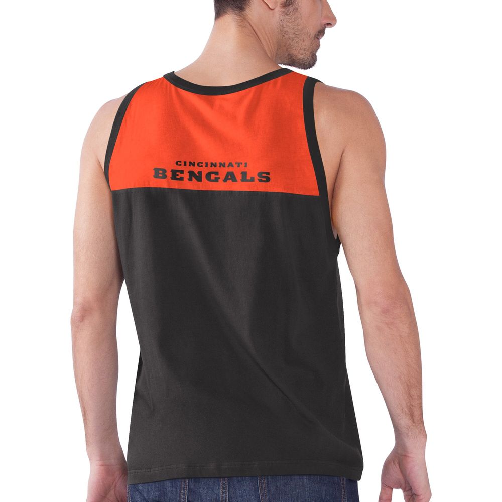 Men's Starter Black/Orange Cincinnati Bengals Touchdown Fashion - Tank Top