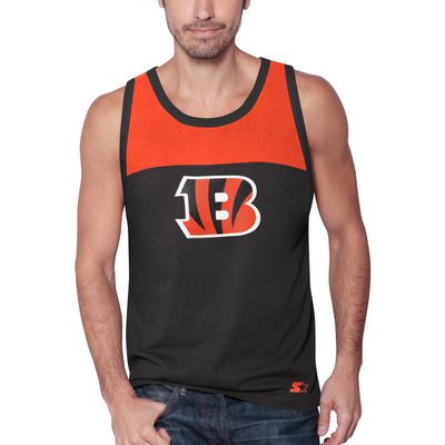 Men's Starter Black/Orange Cincinnati Bengals Touchdown Fashion - Tank Top