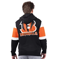 Sweat à capuche zippé intégral Cincinnati Bengals Extreme Starter pour homme, noir