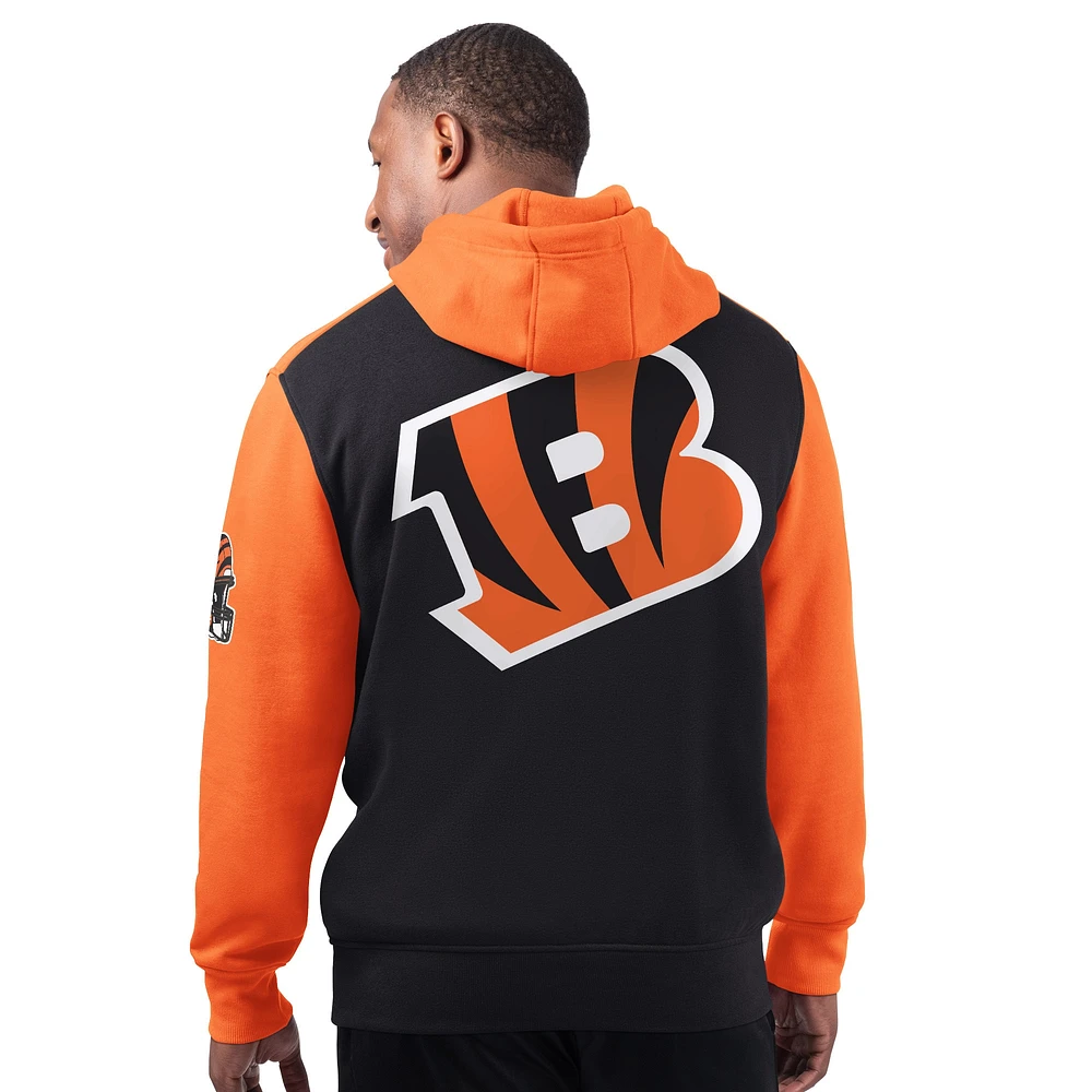 Men's Starter Black Cincinnati Bengals Extreme Pullover Hoodie