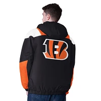 Veste à capuche demi-zippée Starter Black Cincinnati Bengals pour homme