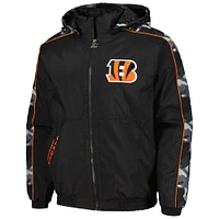 Sweat à capuche entièrement zippé Starter Black Cincinnati Bengals Thursday Night Gridiron pour hommes