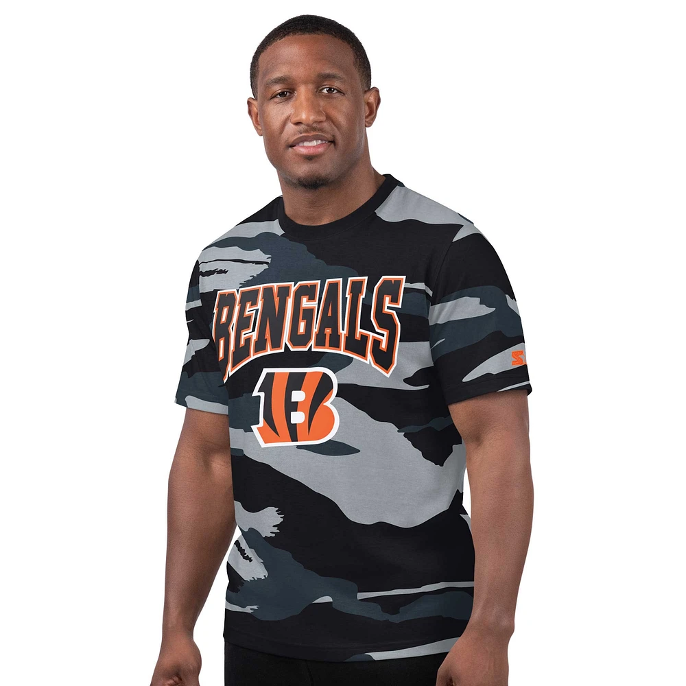 T-shirt gris Starter pour homme des Bengals de Cincinnati jeudi soir Gridiron