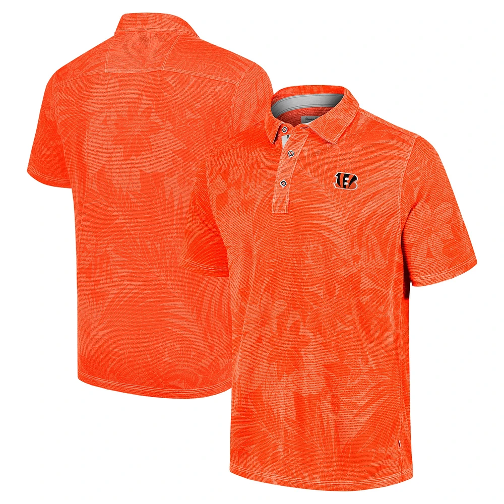 Men's Tommy Bahama Gray Cincinnati Bengals Sport Santiago Paradise Polo