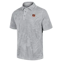 Polo Tommy Bahama gris pour homme des Bengals de Cincinnati Sport Santiago Paradise