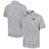 Polo Tommy Bahama gris pour homme des Bengals de Cincinnati Sport Santiago Paradise