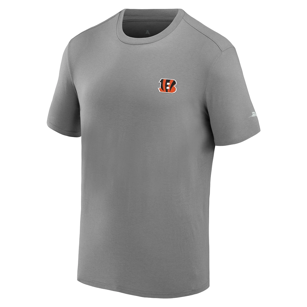 T-shirt Thirst & Gull Tommy Bahama pour hommes, gris, Cincinnati Bengals