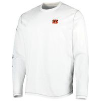 Men's Tommy Bahama White Cincinnati Bengals Laces Out Billboard Long Sleeve T-Shirt