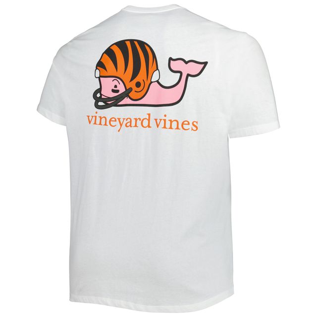 T-shirt pour homme Vineyard Vines blanc avec casque Cincinnati Bengals Big & Tall