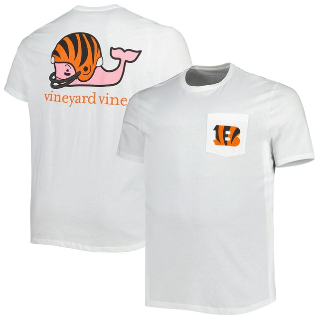 T-shirt pour homme Vineyard Vines blanc avec casque Cincinnati Bengals Big & Tall