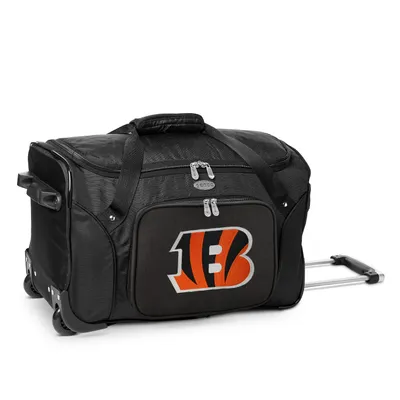 Cincinnati Bengals MOJO 22" 2-Wheeled Duffel Bag - Black