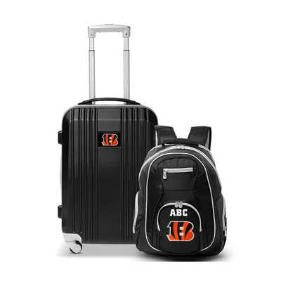 Cincinnati Bengals MOJO Personalized Premium 2-Piece Backpack & Carry-On Set