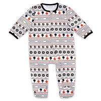 Ensemble pyjama et bavoir à fermeture éclair pour nouveau-né bébé par Erin Andrews Cincinnati Bengals Allover Print