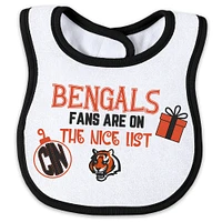 Ensemble pyjama et bavoir à fermeture éclair pour nouveau-né bébé par Erin Andrews Cincinnati Bengals Allover Print