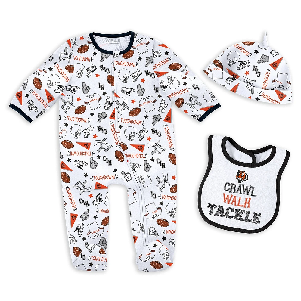 Newborn & Infant WEAR by Erin Andrews Cincinnati Bengals Sleep Play Set