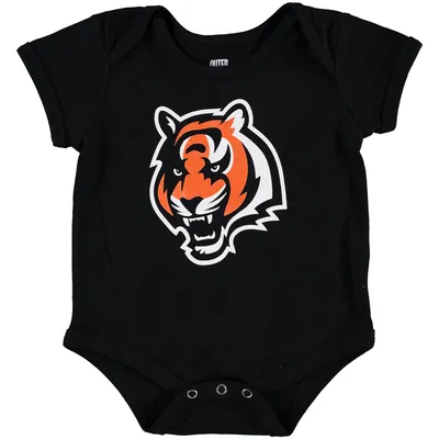 Lids Cincinnati Bengals Newborn & Infant Little Champ Three-Piece Bodysuit,  Bib Booties Set - Black/Orange