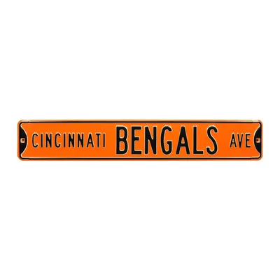 Cincinnati Bengals 6" x 36" Steel Street Sign - Orange