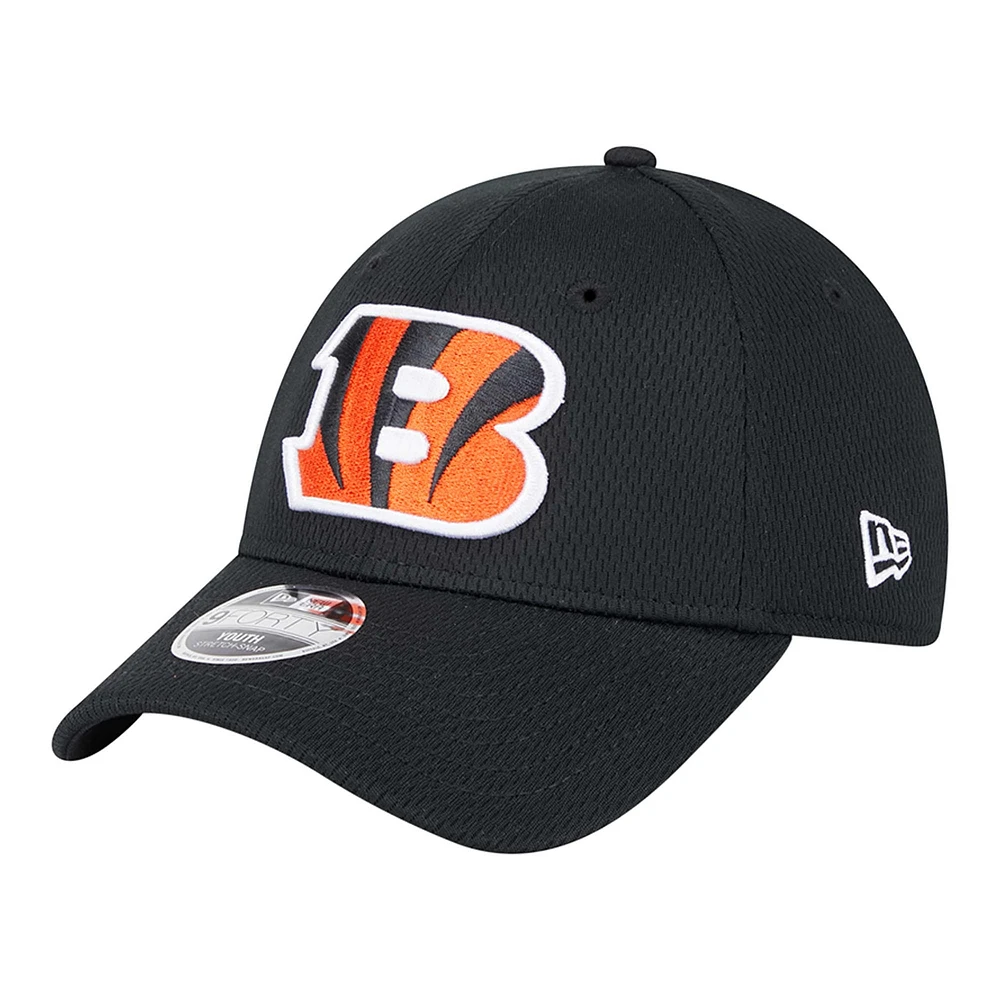 Casquette ajustable New Era noire Cincinnati Bengals Main 9FORTY pour enfants d'âge préscolaire