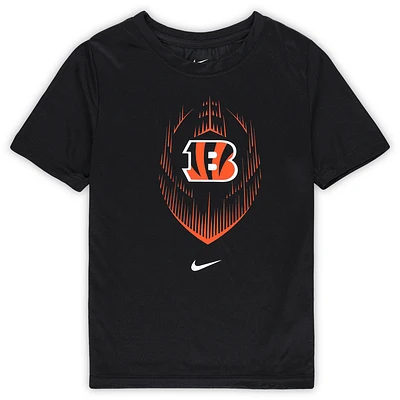 T-shirt Nike Performance Legend Icon pour préscolaire, noir, des Bengals de Cincinnati