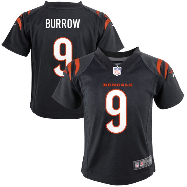 Maillot de match Nike Joe Burrow pour enfants d'âge préscolaire, noir, des Bengals Cincinnati