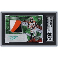 Tee Higgins Cincinnati Bengals Maillot autographié Panini Spectra Neon Green Prizm 2020 Tri-Color Relic #210 #15/50 SGC Carte recrue authentifiée 9/10