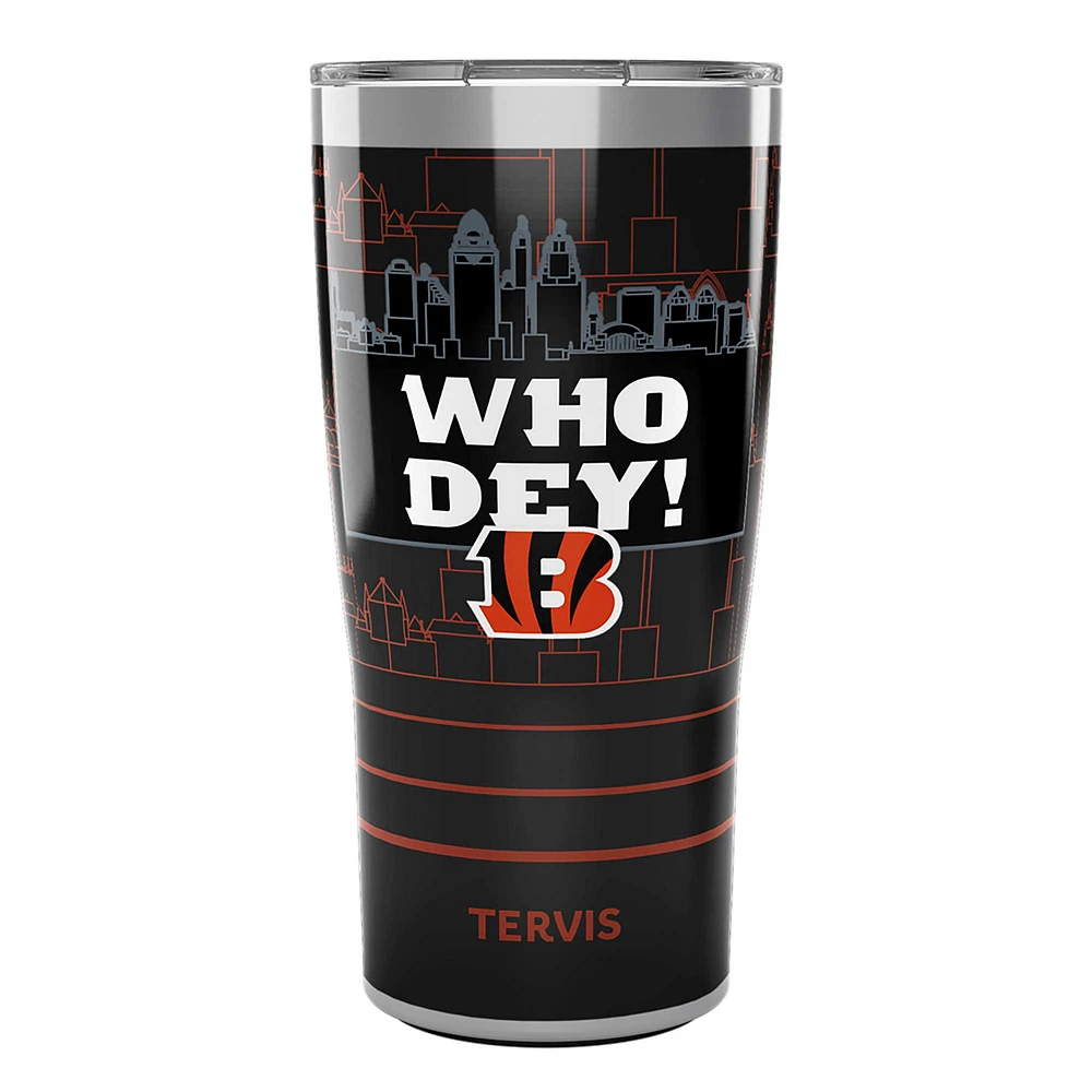 Tervis Bengals de Cincinnati 20oz. Qui est-ce ! Gobelet en acier inoxydable avec couvercle coulissant