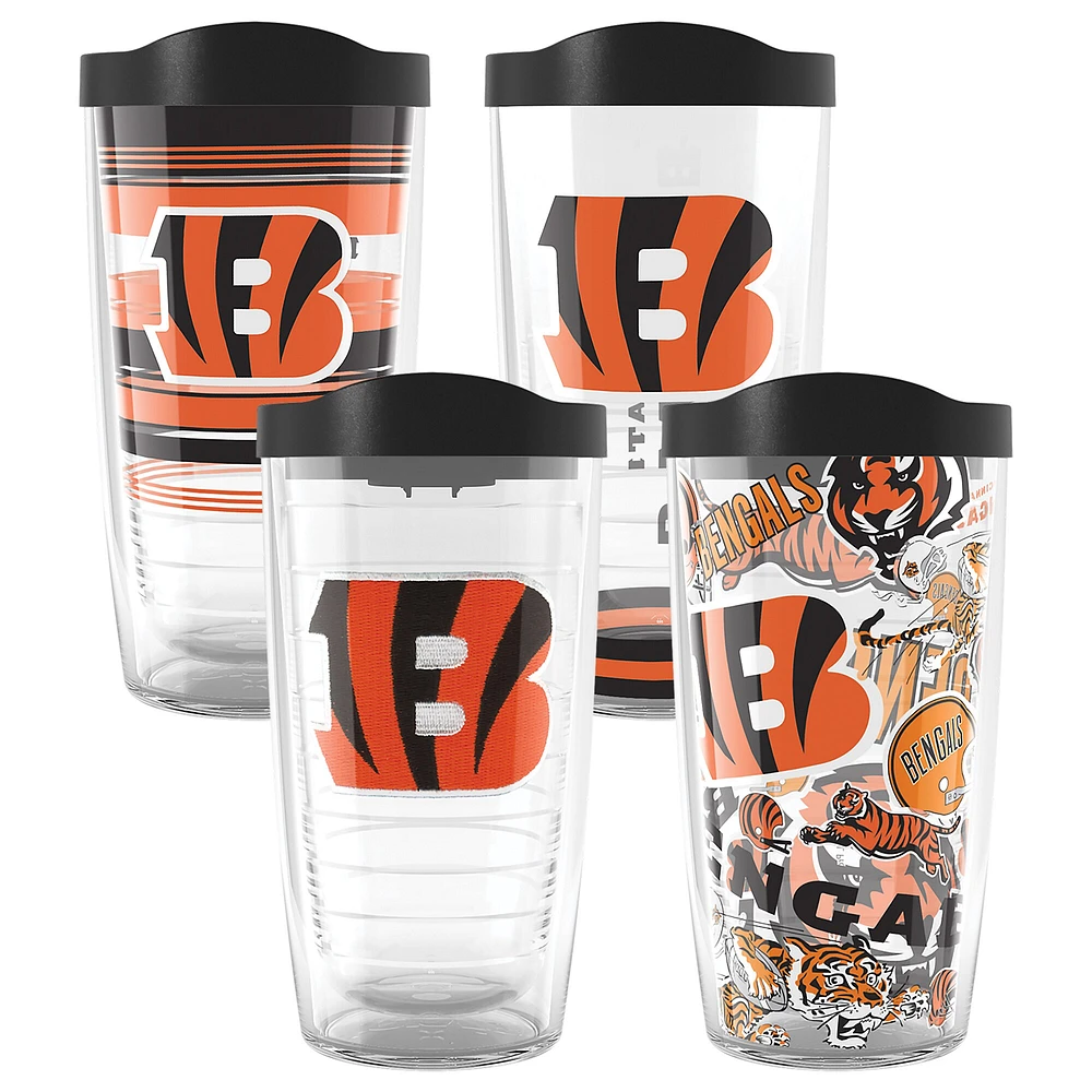 Tervis Cincinnati Bengals paquet de quatre 16oz. Ensemble de gobelets classiques