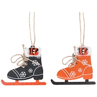 The Memory Company Cincinnati Bengals Two-Pack Ice Skate Ornament Set