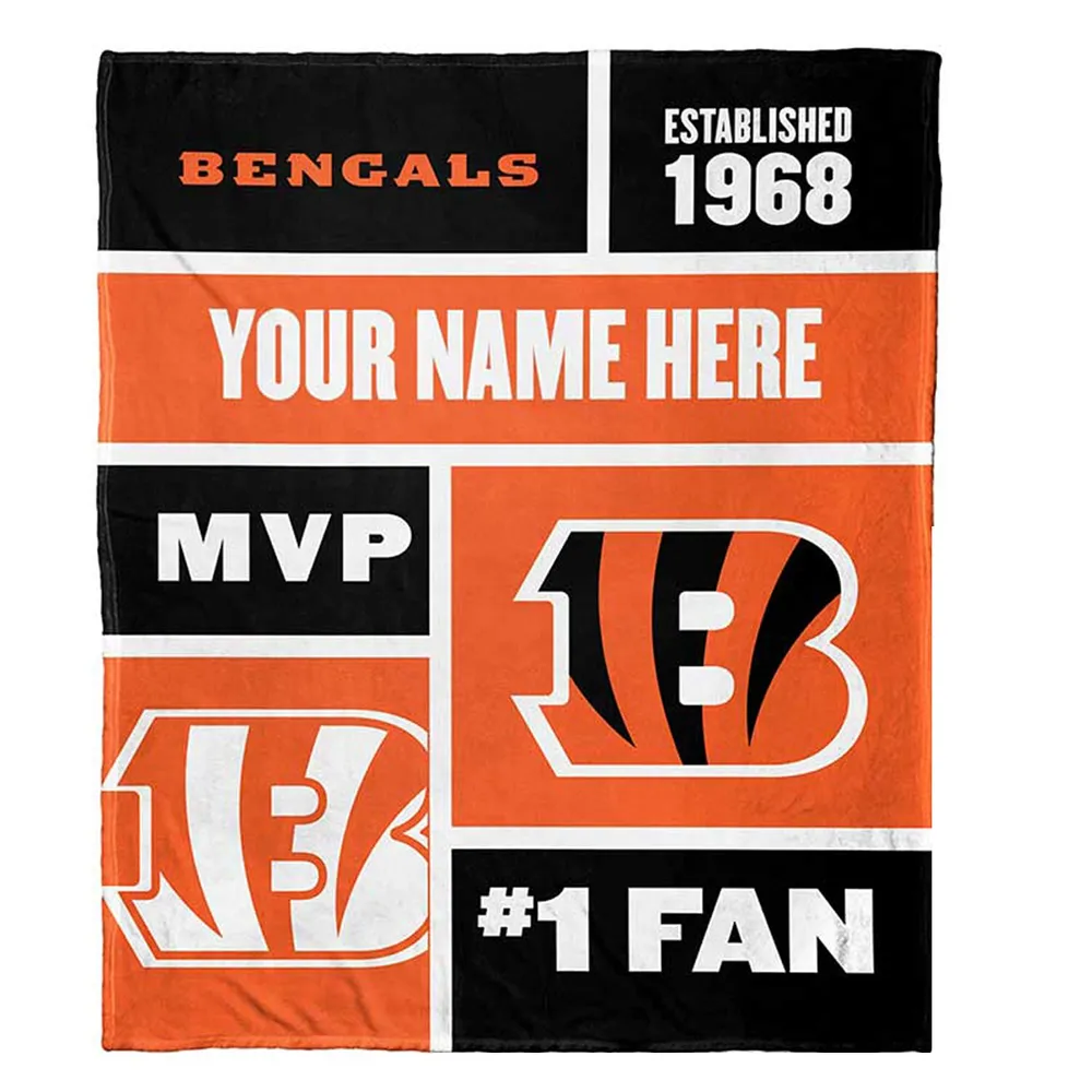 Lids Cincinnati Bengals The Northwest Group 50'' x 60'' Colorblock  Personalized Sherpa Throw