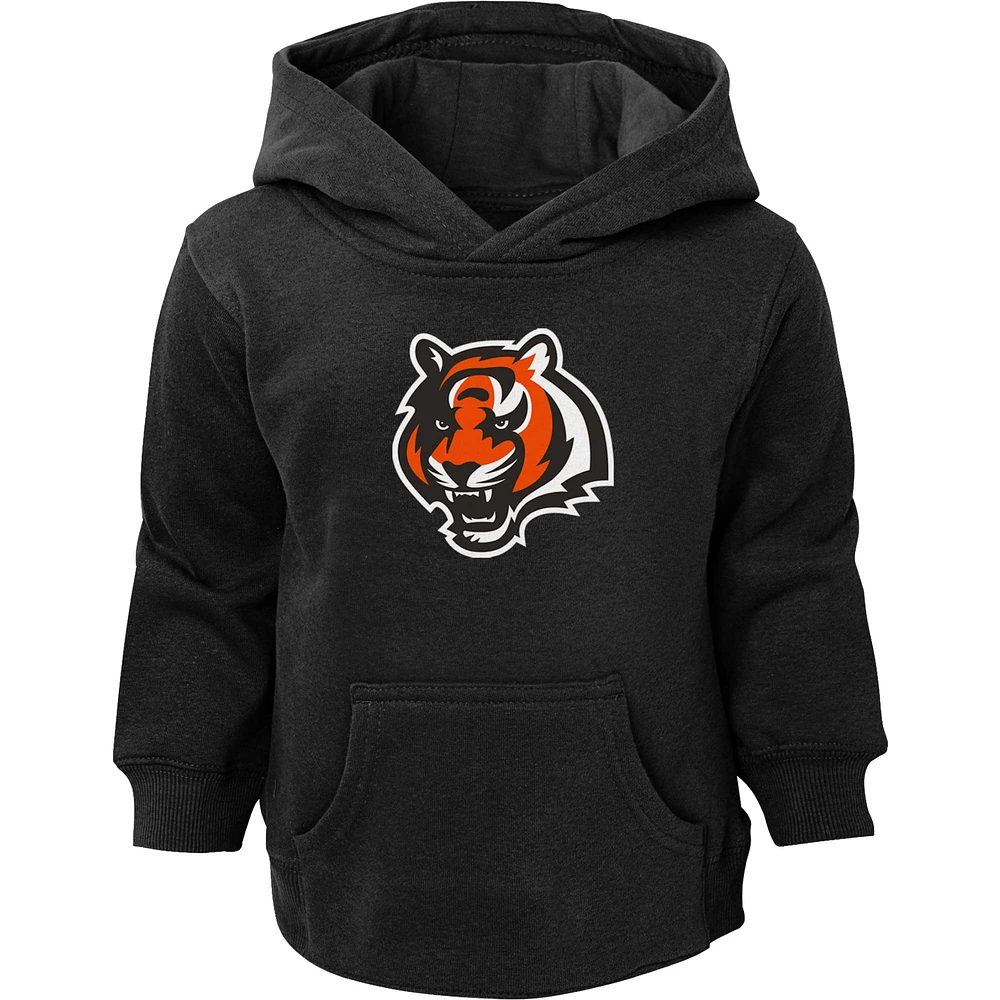 Toddler Black Cincinnati Bengals Logo Pullover Hoodie