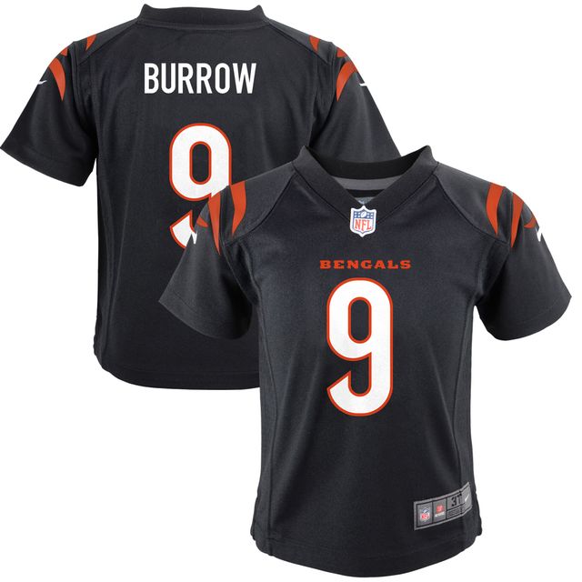 Maillot de match Nike Joe Burrow des Bengals Cincinnati noir pour tout-petit